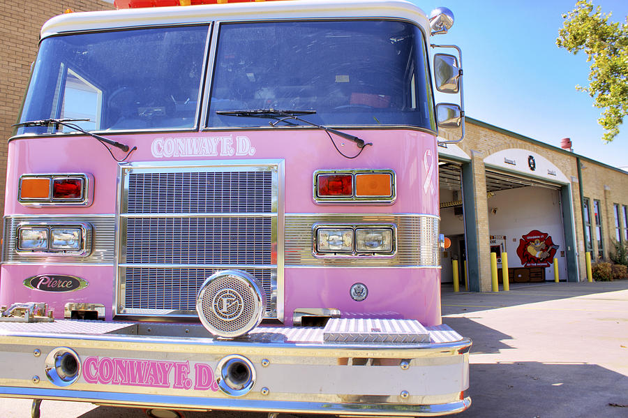 Pink Firetruck for the Cure Photograph by Jason Politte