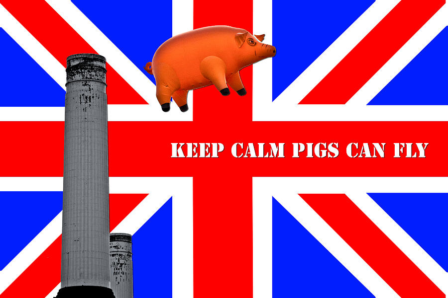 London Photograph - Pink Floyd Pig by Dawn OConnor