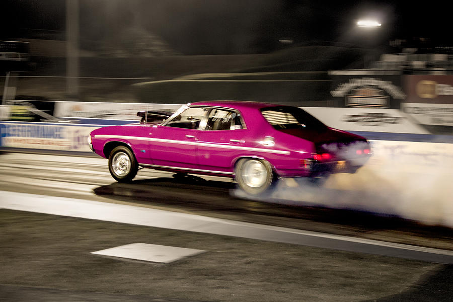 Pink Ford Burn Out Photograph