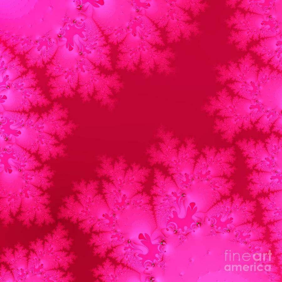 Pink Frost Fractal Digital Art by Rose Santuci-Sofranko