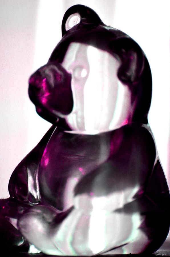 Pink Glass Bear Photograph by Maria Urso