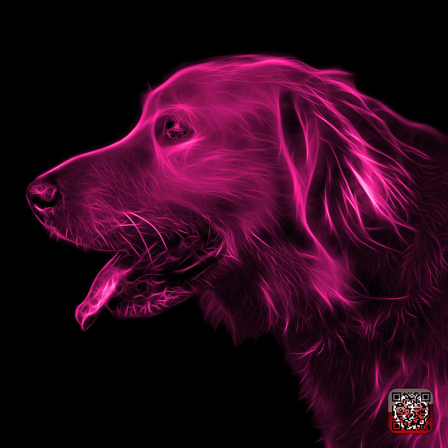 Pink Golden Retriever - 4047 F Painting by James Ahn