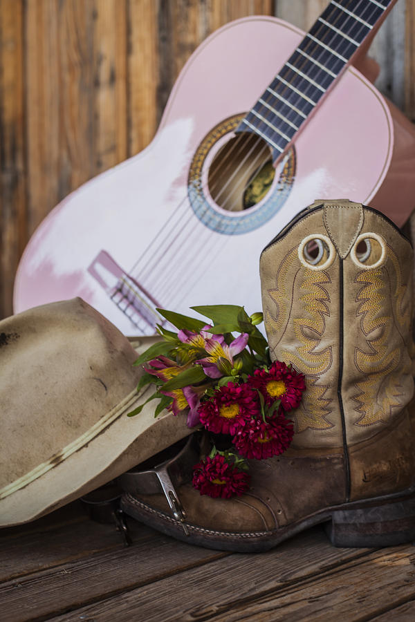 Pink Guitar Photograph by Amber Kresge