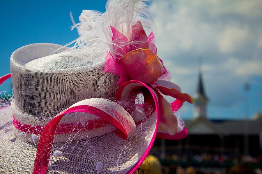 Pink Hat at Churchill Downs  Photograph by John McGraw
