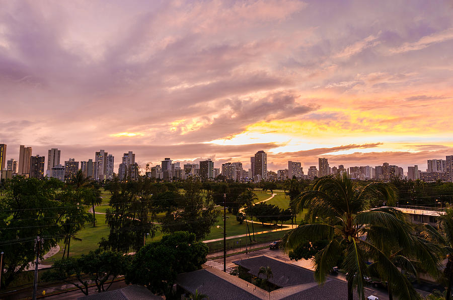 Pink Hawaiian Sunset Photograph by Jason Chu