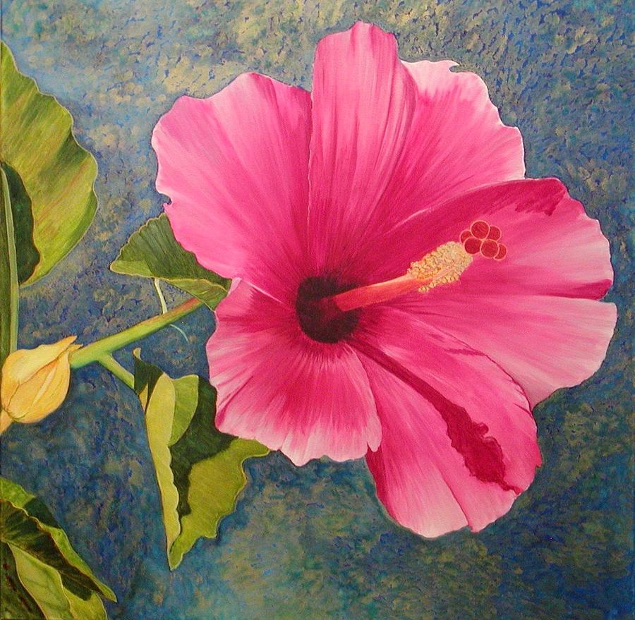 Pink Hibiscus Painting by Mary Ann Leake - Pixels