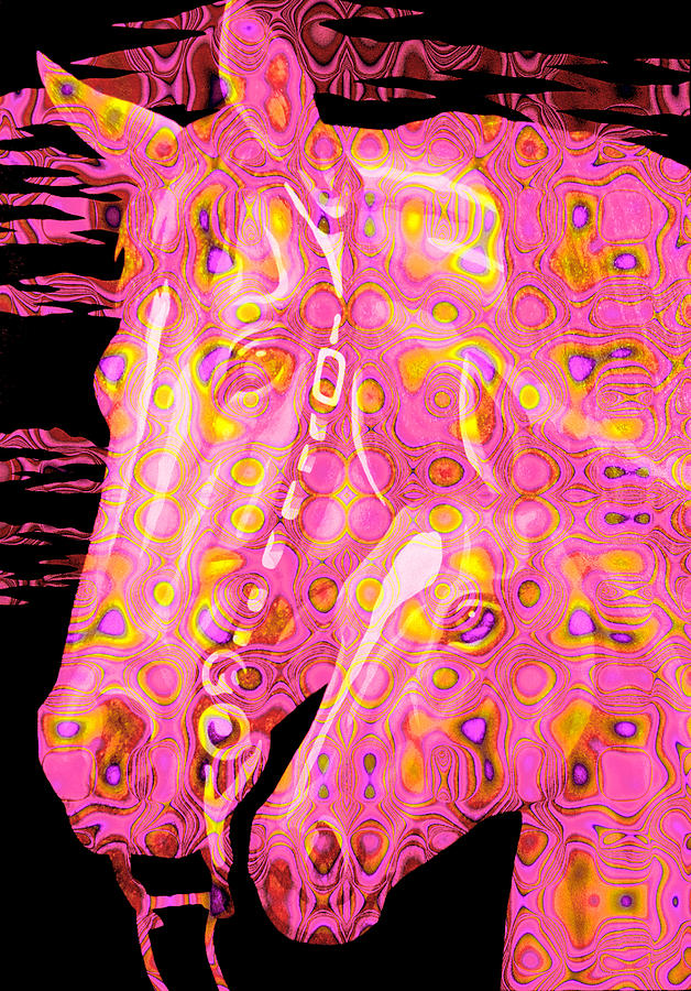 Pink Horses Painting by Steve Fields