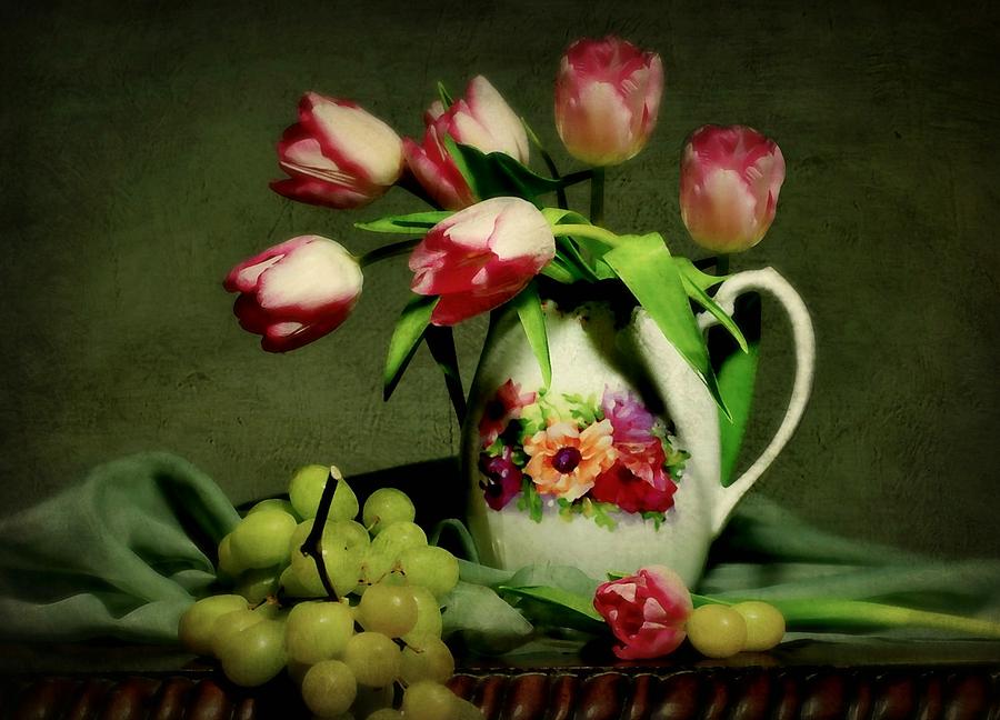 Pink in a Pitcher Photograph by Diana Angstadt