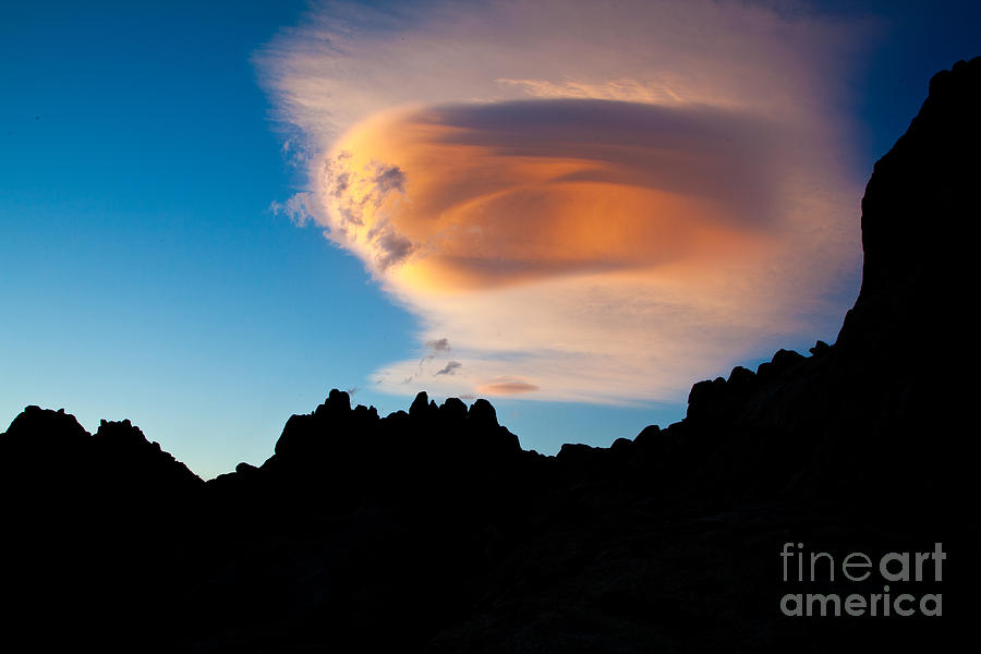 Pink Lenticular Cloud Over The Alabama Hills Photograph by Mimi Ditchie