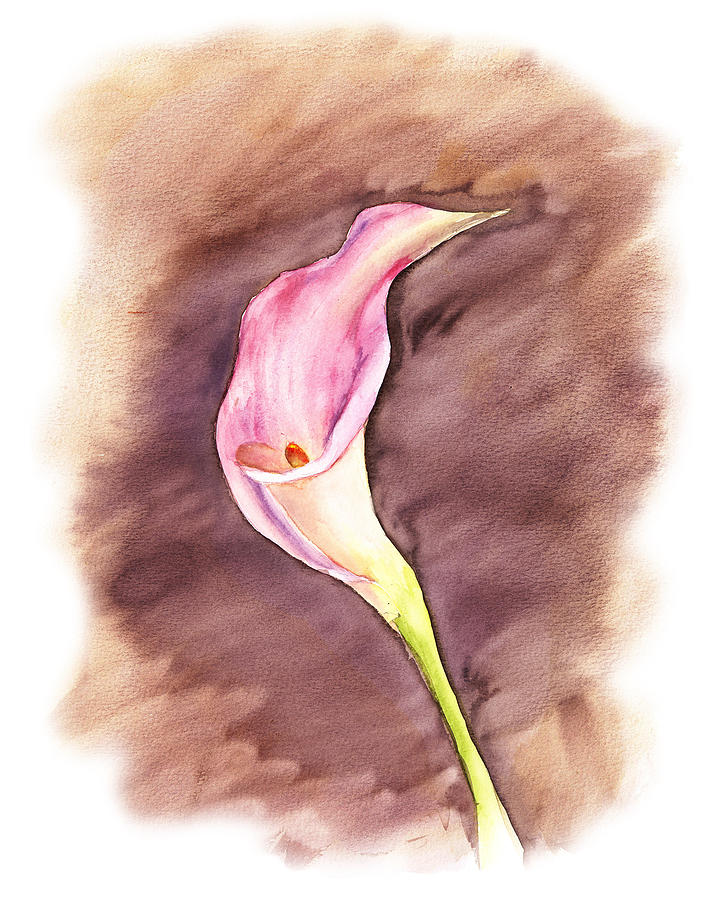 Pink Lily Impression Painting by Irina Sztukowski