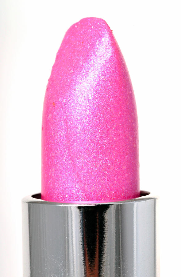 Lipstick Photograph - Pink lipstick white background by Matthias Hauser