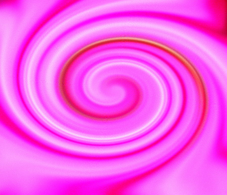 Pink Lollipop Swirl Digital Art