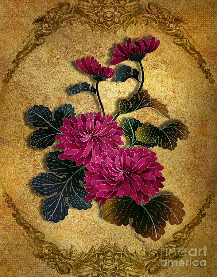 Flowers Still Life Digital Art - Pink Mum by Peter Awax