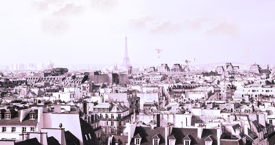 Pink Paris with Eiffel Tower Photograph by Evie Carrier