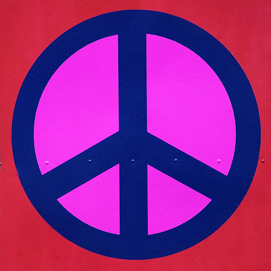 Pink Peace Symbol Photograph by Art Block Collections