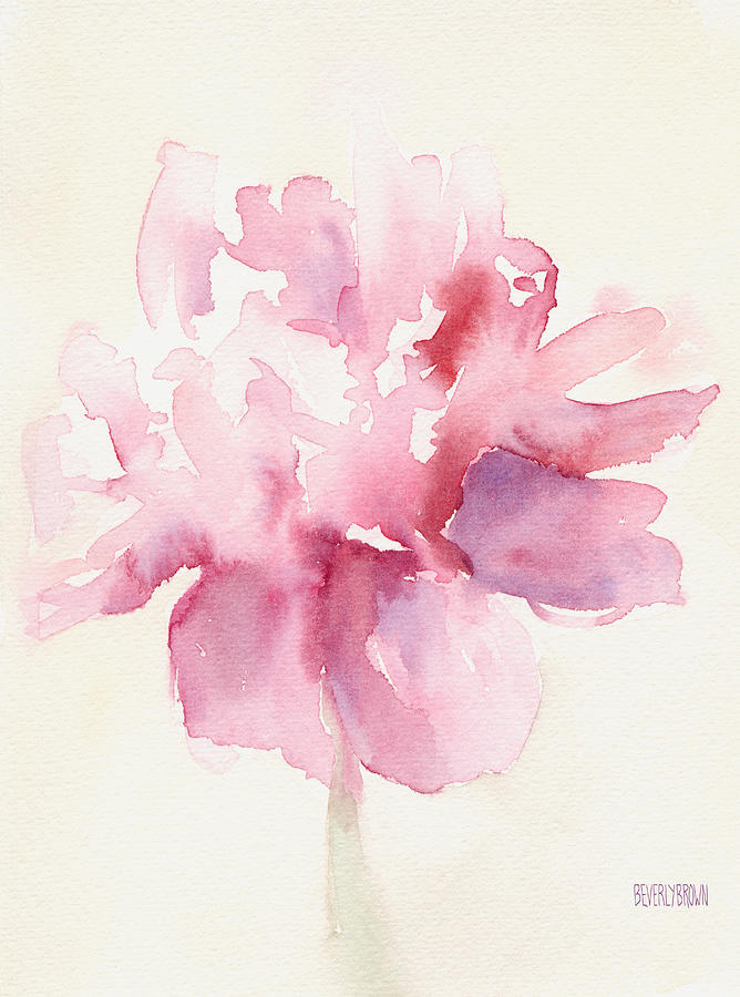 Illustration Pink flowers, watercolor painting, Water Color 