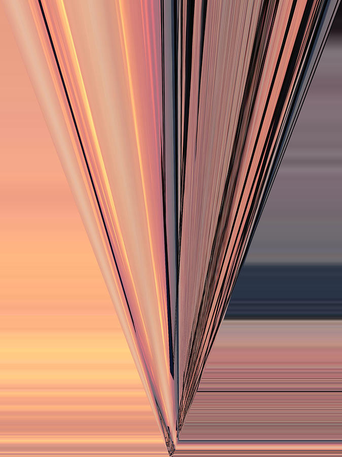 Abstract Digital Art - Pink Pier Geometric One by Kathy K McClellan