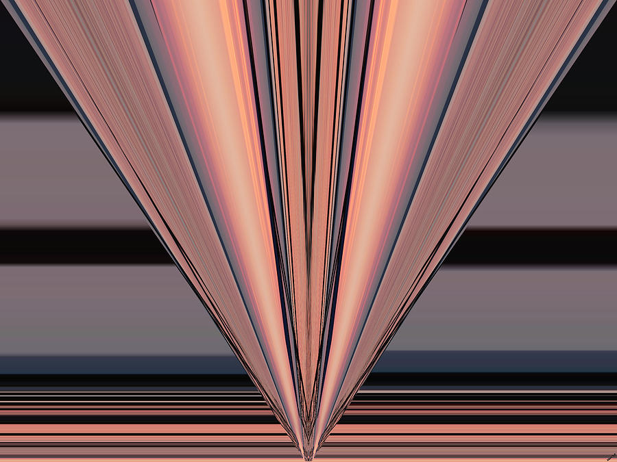 Abstract Digital Art - Pink Pier Geometric Two by Kathy K McClellan