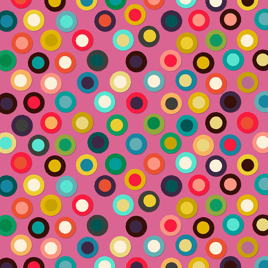 Pattern Drawing - Pink Pop Spot by MGL Meiklejohn Graphics Licensing
