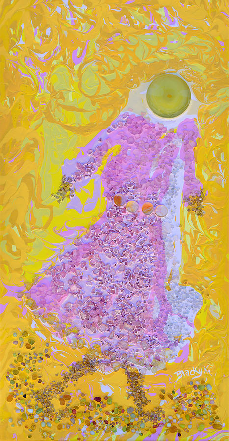 Pink Prairie Dress Painting by Donna Blackhall