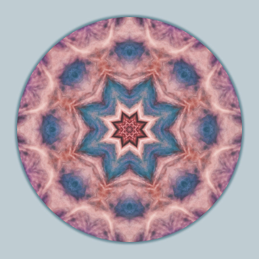 Pink Purple Blue Mandala Digital Art by Beth Venner