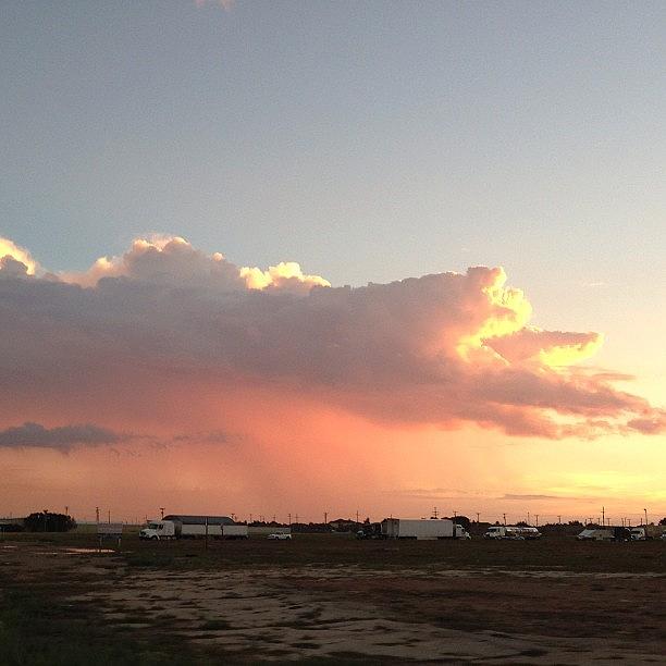 Amarillo Photograph - #pink #rain #clouds #sunset #sky by Greta Olivas