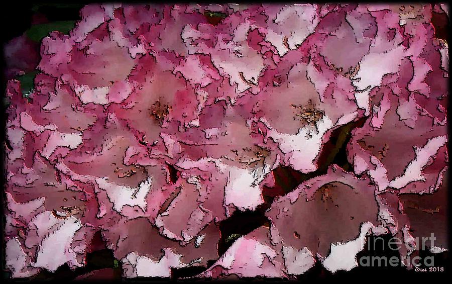 Pink rhododendron Digital Art by Susanne Baumann