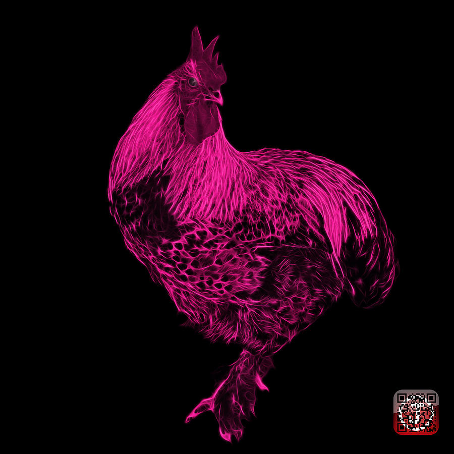 Pink Rooster 3166 F Painting by James Ahn
