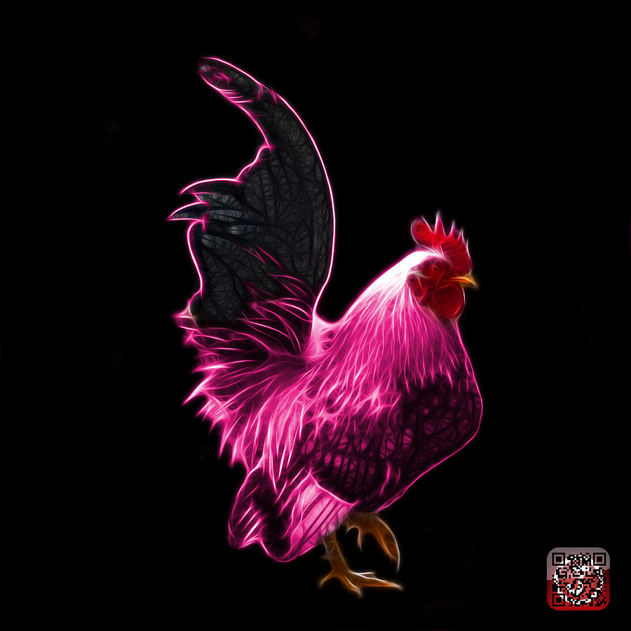 Pink Rooster Pop Art - 4602 - bb - James Ahn Digital Art by James Ahn