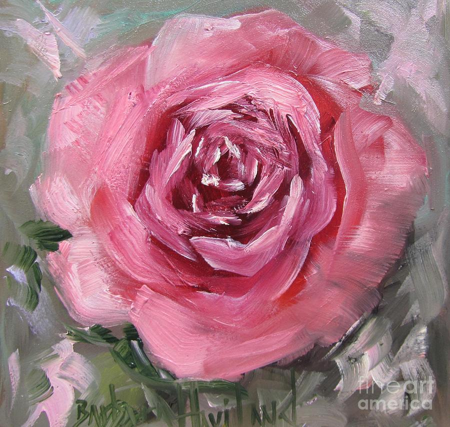 Pink Rose  Painting by Barbara Haviland