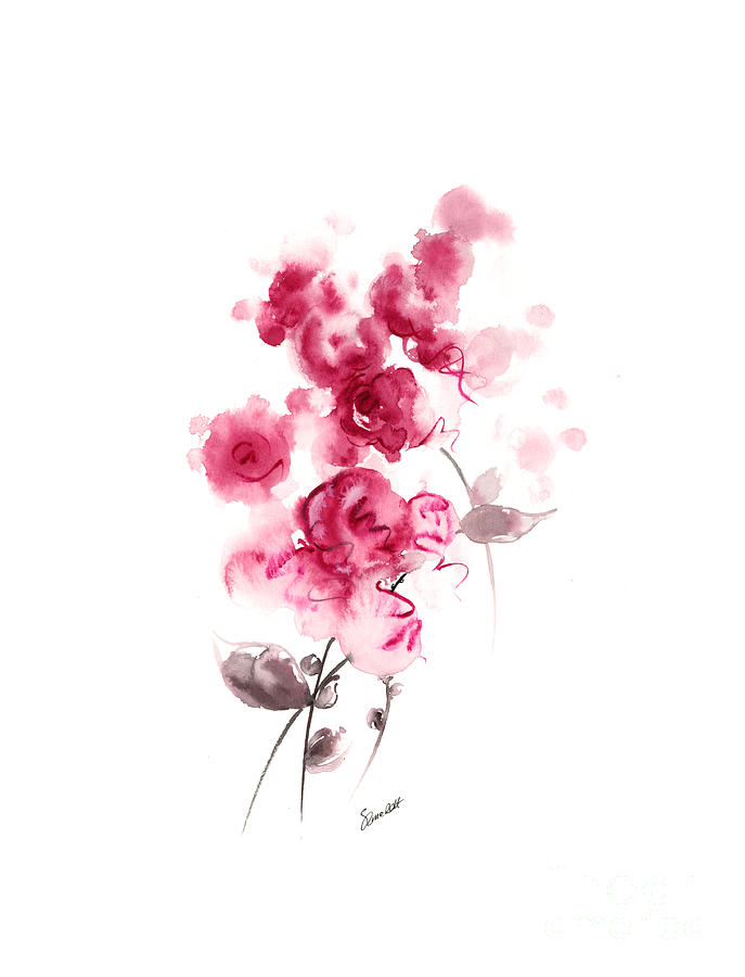 Nature Painting - Pink rose by Mariusz Szmerdt