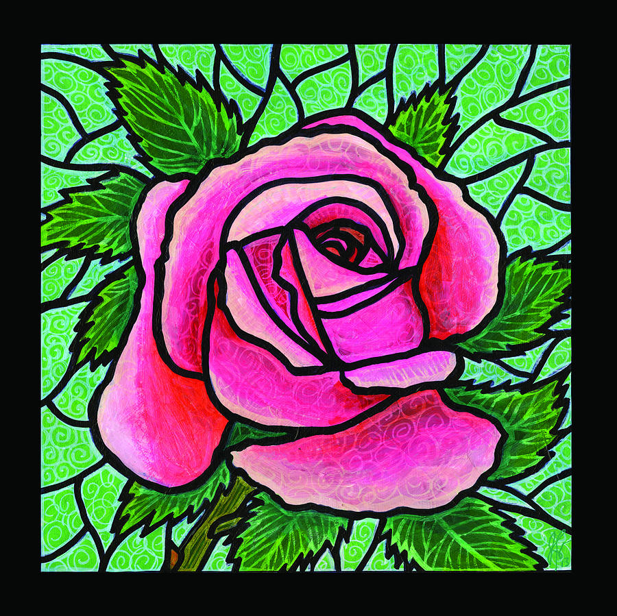 Pink Rose Number 5 Painting by Jim Harris
