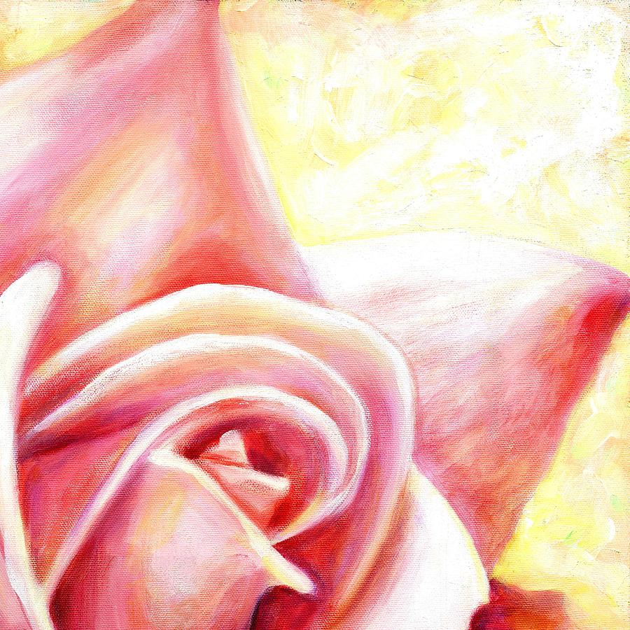 Rose Painting - Pink Rose panel two of four by Linda Mears