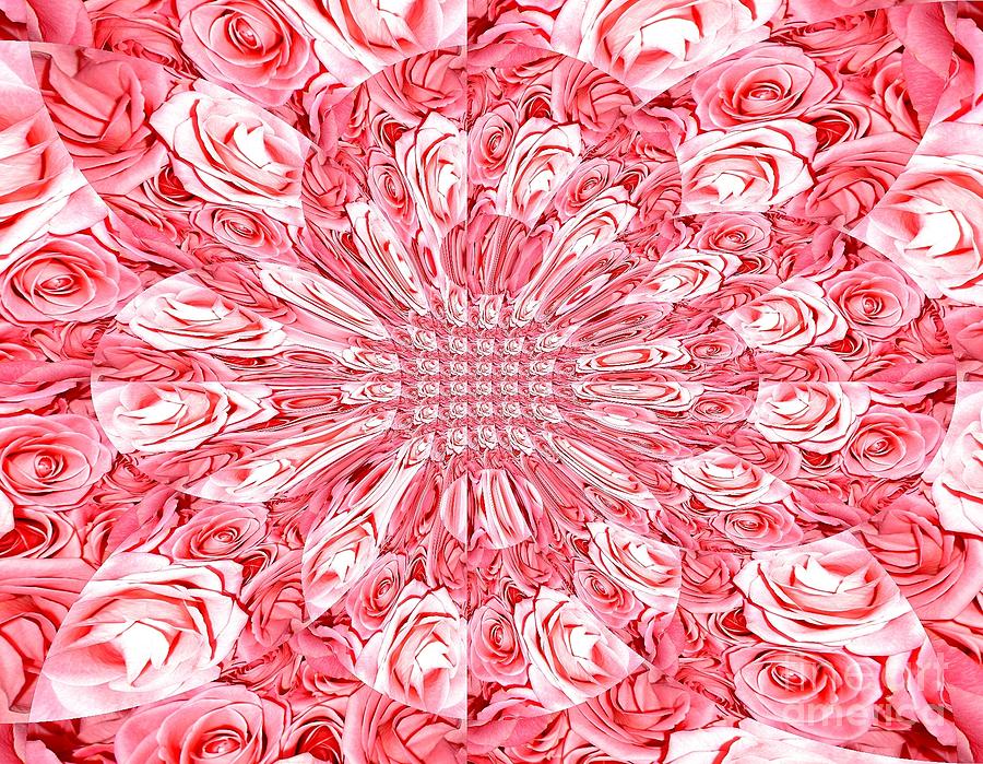 Pink Roses Bouquet Abstract Photograph