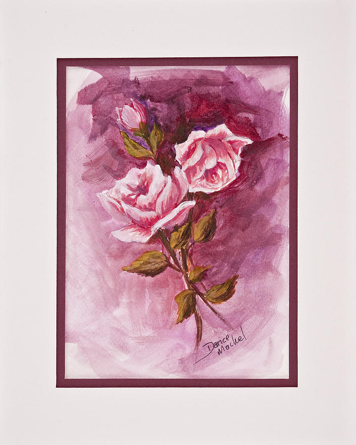 Pink Roses Painting by Darice Machel McGuire