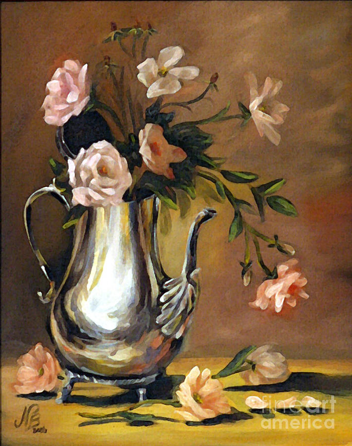 Pink Roses Painting by Nancy Bradley