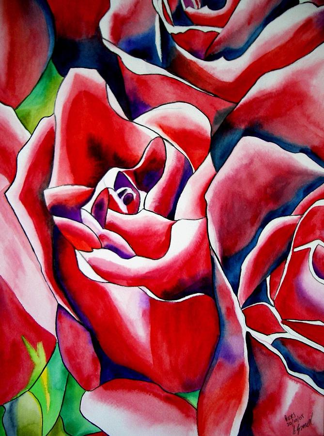 Rose Painting - Pink Roses by Sacha Grossel