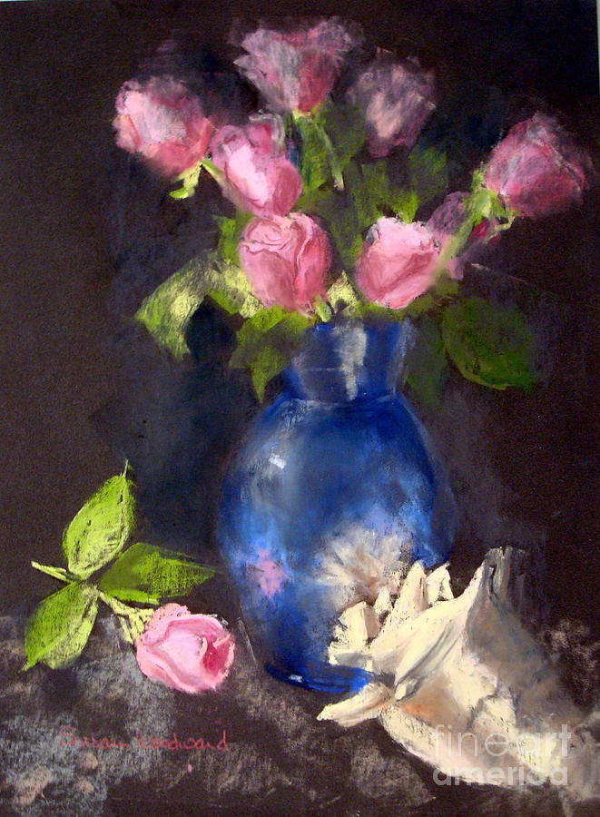 Pink Roses Painting by Susan Woodward