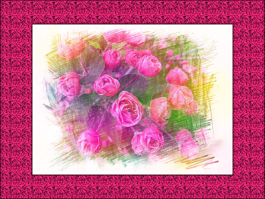 Pink Roses Painting by Xueyin Chen