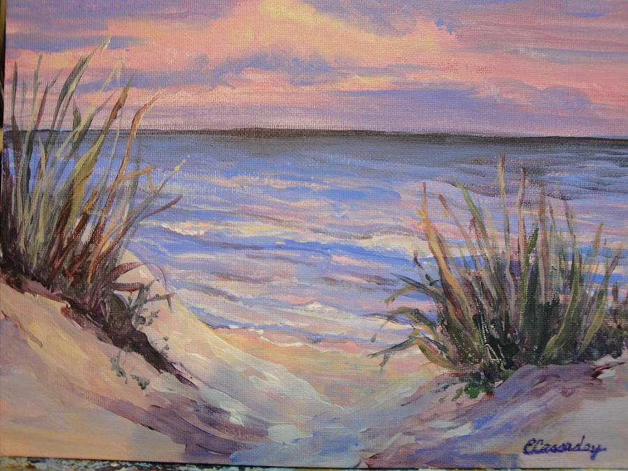 Pink Sands Painting by Evelyn Cassaday | Fine Art America