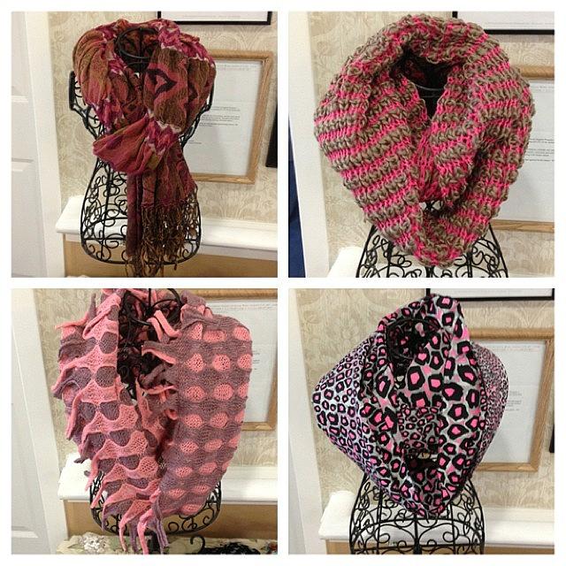 Fall Photograph - #pink #scarves #fall #fashion by Kristin Hecker