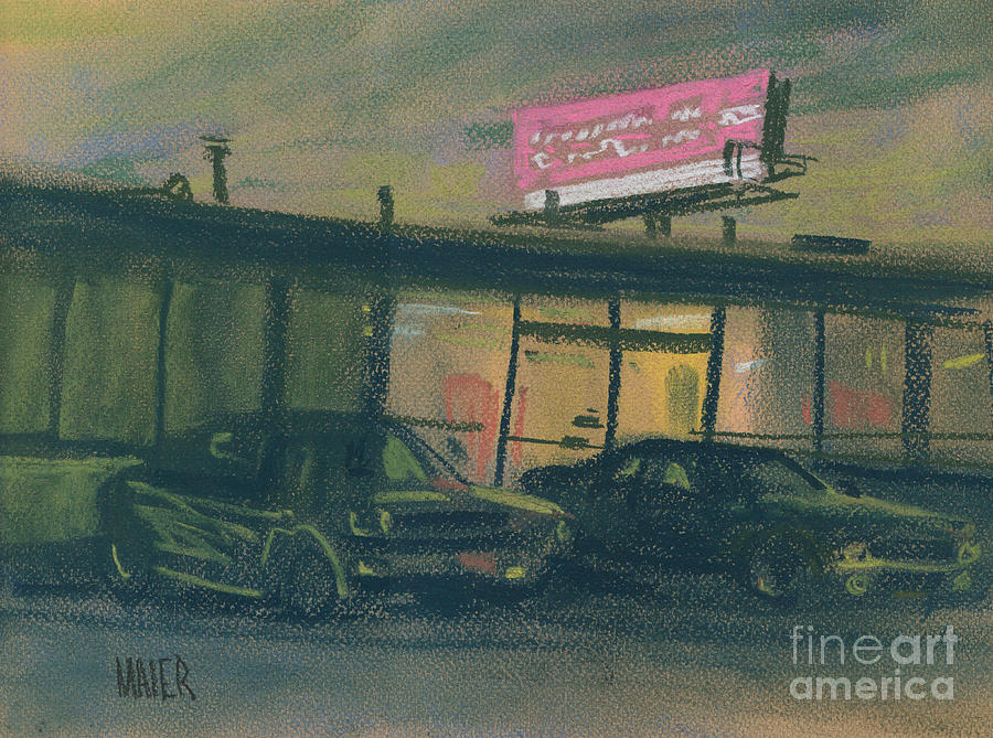 Billboard Painting - Pink Sign by Donald Maier