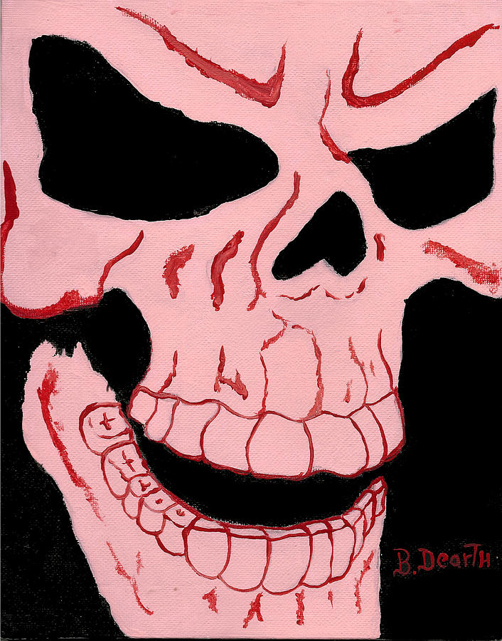 Fantasy Painting - Pink Skull by Brian Dearth