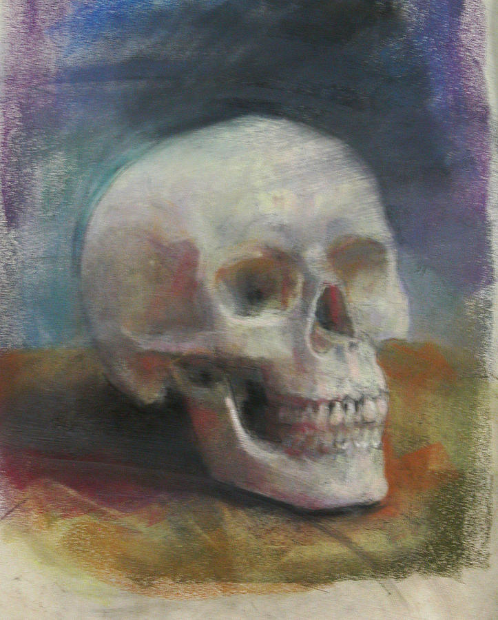 Pink Skull Drawing by Paez  ANTONIO