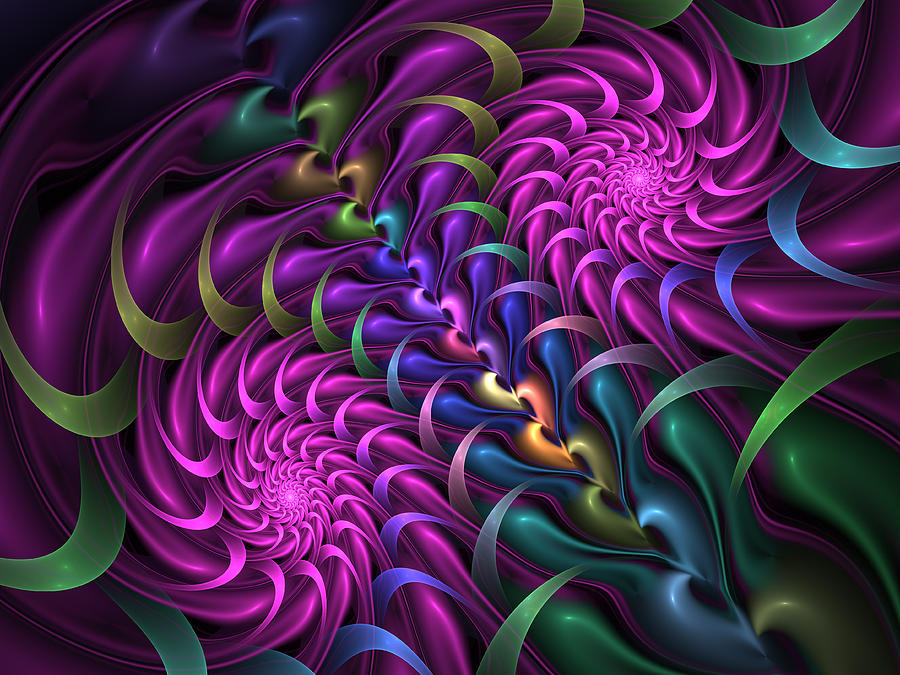 Pink Spirals Digital Art by Gabiw Art