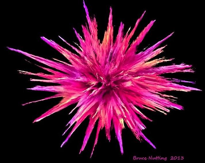 Pink Star Crystal Painting by Bruce Nutting