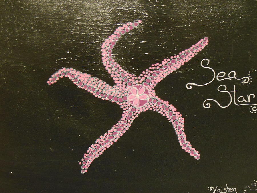 Sea Star Painting - Pink Star by Kristen Beck