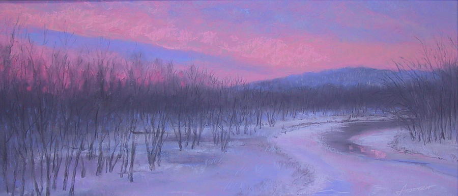 Chippewa Pastel - Pink Sunrise at Catfish Corner by Sherri Anderson Chippewa Pastel - Pink Sunrise at Catfish Corner by Sherri Anderson