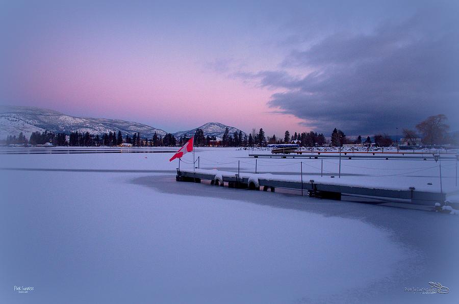 Pink Sunrise - Skaha Lake 2/25/2014 Photograph by Guy Hoffman