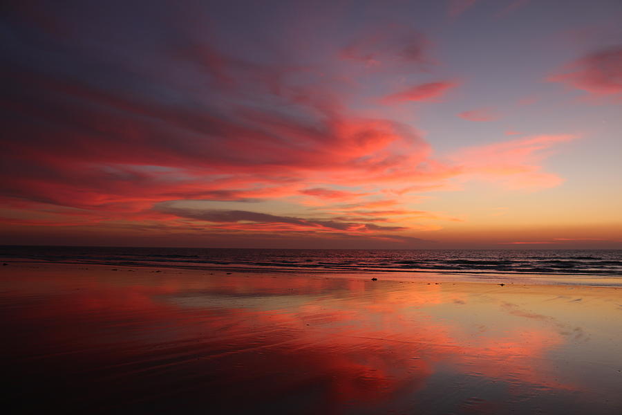 Ocean Sunset Reflected  Photograph by Christy Pooschke